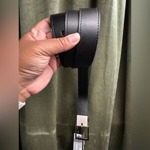 Black Leather Men's Belt